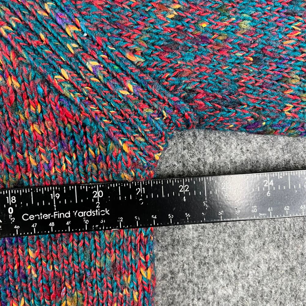 Vintage Sweater Womens Size M Multicolor Knit Mock Neck Cozy Retro Speckled - Picture 3 of 8
